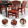Flash Furniture Hercules Series School House Back Mahogany Wood Dining Chair, Traditional Elegant Wood Restaurant Chair, Walnut Wood(Mahogany)