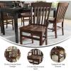 Flash Furniture Hercules Series School House Back Mahogany Wood Dining Chair, Traditional Elegant Wood Restaurant Chair, Walnut Wood(Walnut)