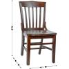 Flash Furniture Hercules Series School House Back Mahogany Wood Dining Chair, Traditional Elegant Wood Restaurant Chair, Walnut Wood(Walnut)
