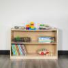 Flash Furniture Hercules Wooden 5-Section School Coat Locker with Bench, Cubbies, and Storage Hooks, Preschool Cubby Organizer, 48″H x 48″L, Natural(24″H x 36″L – 2 Shelves)