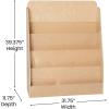 Flash Furniture Hercules Wooden 5-Section School Coat Locker with Bench, Cubbies, and Storage Hooks, Preschool Cubby Organizer, 48″H x 48″L, Natural(31″H – 4 Shelves)