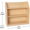 Flash Furniture Hercules Wooden 5-Section School Coat Locker with Bench, Cubbies, and Storage Hooks, Preschool Cubby Organizer, 48″H x 48″L, Natural(31.5″H – 3 Shelves)