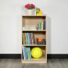 Flash Furniture Hercules Wooden 5-Section School Coat Locker with Bench, Cubbies, and Storage Hooks, Preschool Cubby Organizer, 48″H x 48″L, Natural(36″H – 3 Shelves)