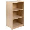 Flash Furniture Hercules Wooden 5-Section School Coat Locker with Bench, Cubbies, and Storage Hooks, Preschool Cubby Organizer, 48″H x 48″L, Natural(36″H – 3 Shelves)