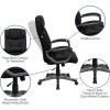 Flash Furniture High Back Black LeatherSoft Executive Swivel Office Chair with Arms 49.25 x 26.25 x 25