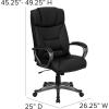 Flash Furniture High Back Black LeatherSoft Executive Swivel Office Chair with Arms 49.25 x 26.25 x 25