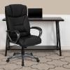 Flash Furniture High Back Black LeatherSoft Executive Swivel Office Chair with Arms 49.25 x 26.25 x 25