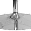 Flash Furniture Hills 31.5” Round Glass Dining Table with 29”H Chrome Base, Decorative Narrow Round Tempered Glass Cocktail Table, Clear/Silver