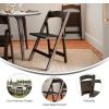 Flash Furniture Holden Commercial Solid Wood Dining Chair, Foldable Design, Solid Beechwood Frame, Curved Back, Mortise and Tenon Construction, Oak(Early American Wood)