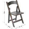 Flash Furniture Holden Commercial Solid Wood Dining Chair, Foldable Design, Solid Beechwood Frame, Curved Back, Mortise and Tenon Construction, Oak(Early American Wood)