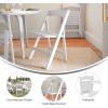 Flash Furniture Holden Commercial Solid Wood Dining Chair, Foldable Design, Solid Beechwood Frame, Curved Back, Mortise and Tenon Construction, Oak(White)