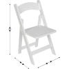 Flash Furniture Holden Commercial Solid Wood Dining Chair, Foldable Design, Solid Beechwood Frame, Curved Back, Mortise and Tenon Construction, Oak(White)