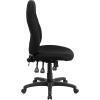 Flash Furniture Hughes High Back Black Fabric Multifunction Swivel Ergonomic Task Office Chair
