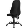 Flash Furniture Hughes High Back Black Fabric Multifunction Swivel Ergonomic Task Office Chair
