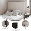 Flash Furniture Hugo Twin Headboard with 2 Outlets, USB Port, USB Type-C Port, Faux Linen Upholstery, Dual Hanging Options, Beige(Beige)