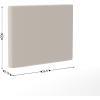 Flash Furniture Hugo Twin Headboard with 2 Outlets, USB Port, USB Type-C Port, Faux Linen Upholstery, Dual Hanging Options, Beige(Beige)