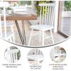 Flash Furniture Ingrid Commercial Windsor Solid Wood Dining Room Chairs, Modern Armless Dining Chairs for Kitchens and Restaurants, Set of 2, Black(White)