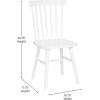Flash Furniture Ingrid Commercial Windsor Solid Wood Dining Room Chairs, Modern Armless Dining Chairs for Kitchens and Restaurants, Set of 2, Black(White)