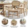 Flash Furniture Jacob Cane Rattan Dining Chairs, Solid Wood Frame & Seat, Oval Breathable Backrest, Commercial Grade, Pack of 2, Natural/Black(Natural)