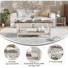 Flash Furniture Jasper Farmhouse Solid Wood Coffee Table, Rustic Coffee Table, X-Frame Design, Living Room, Bedroom, Home Office, 19.75″ H, Acacia Gray/Rustic White(Acacia Gray Top/Rustic White Frame)