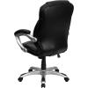 Flash Furniture Jessie High Back Brown Microfiber Contemporary Executive Swivel Ergonomic Office Chair with Arms(Black Leathersoft)