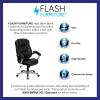 Flash Furniture Jessie High Back Brown Microfiber Contemporary Executive Swivel Ergonomic Office Chair with Arms(Black Leathersoft)