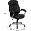 Flash Furniture Jessie High Back Brown Microfiber Contemporary Executive Swivel Ergonomic Office Chair with Arms(Black Leathersoft)