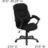 Flash Furniture Jessie High Back Brown Microfiber Contemporary Executive Swivel Ergonomic Office Chair with Arms(Black Microfiber)