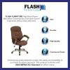 Flash Furniture Jessie High Back Brown Microfiber Contemporary Executive Swivel Ergonomic Office Chair with Arms(Brown Microfiber)