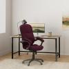 Flash Furniture Jessie High Back Brown Microfiber Contemporary Executive Swivel Ergonomic Office Chair with Arms(Grape Microfiber)