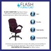 Flash Furniture Jessie High Back Brown Microfiber Contemporary Executive Swivel Ergonomic Office Chair with Arms(Grape Microfiber)