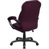 Flash Furniture Jessie High Back Brown Microfiber Contemporary Executive Swivel Ergonomic Office Chair with Arms(Grape Microfiber)