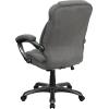 Flash Furniture Jessie High Back Brown Microfiber Contemporary Executive Swivel Ergonomic Office Chair with Arms(Gray Microfiber)