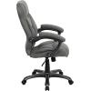 Flash Furniture Jessie High Back Brown Microfiber Contemporary Executive Swivel Ergonomic Office Chair with Arms(Gray Microfiber)