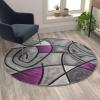 Flash Furniture Jubilee Collection Abstract Area Rug – Colorfast Blue Olefin Rug – 8′ x 10′ Area Rug – Jute Backing – Living Room, Bedroom, & Family Room(Purple)