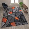Flash Furniture Jubilee Collection Abstract Area Rug – Colorfast Blue Olefin Rug – 8′ x 10′ Area Rug – Jute Backing – Living Room, Bedroom, & Family Room(Orange)