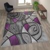 Flash Furniture Jubilee Collection Abstract Area Rug – Colorfast Blue Olefin Rug – 8′ x 10′ Area Rug – Jute Backing – Living Room, Bedroom, & Family Room(Purple)