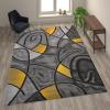 Flash Furniture Jubilee Collection Abstract Area Rug – Colorfast Blue Olefin Rug – 8′ x 10′ Area Rug – Jute Backing – Living Room, Bedroom, & Family Room(Yellow)