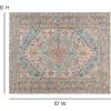 Flash Furniture Katherine Vintage Medallion Area Rug – 8′ x 10′ – Blue Multi Polyester(Blue Multi)