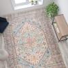 Flash Furniture Katherine Vintage Medallion Area Rug – 8′ x 10′ – Blue Multi Polyester(Blue Multi)