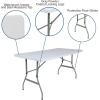 Flash Furniture Kathryn 4.93-Foot Height Adjustable Granite White Plastic Folding Table