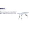Flash Furniture Kathryn 4.93-Foot Height Adjustable Granite White Plastic Folding Table