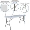 Flash Furniture Kathryn 4.97-Foot Bi-Fold Granite White Plastic Folding Table