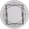 Flash Furniture Kathryn 6′ Round All-Occasion Plastic Folding Event Table, Foldable Portable Banquet Table for Indoor/Outdoor Events, White