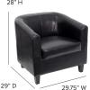 Flash Furniture Katie Gray LeatherSoft Lounge Chair(Black)