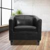 Flash Furniture Katie Gray LeatherSoft Lounge Chair(Black)