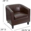 Flash Furniture Katie Gray LeatherSoft Lounge Chair(Brown)