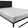 Flash Furniture King Size Hypoallergenic Mattress Pad Quilted Fitted Mattress Cover Cotton Top Stretches up to 21 Inches Deep