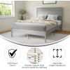Flash Furniture Kingston Solid Wood Platform Bed with Wooden Slats and Headboard, No Box Spring Needed, King Size, Brown(Gray Wash)