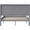 Flash Furniture Kingston Solid Wood Platform Bed with Wooden Slats and Headboard, No Box Spring Needed, King Size, Brown(Gray Wash)
